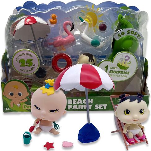 Pea Pod Babies Twenty Two Piece Little Traveler Playset - Collectible Mystery Surprise Toy with Mini Baby, Clothing, & Accessories - All in A Soft Pea Pod - Small Doll, Ages 3+ in Saudi Arabia