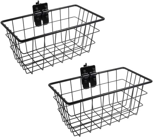 Mytee Products (2 Pack Heavy Duty E-Track Wire Basket - Wall Mount Bolt-on Wire Basket - Portable Metal Tool Basket for Trailers, Trucks - Utility Rack Organizer Storage Bin Basket for Garage in Saudi Arabia