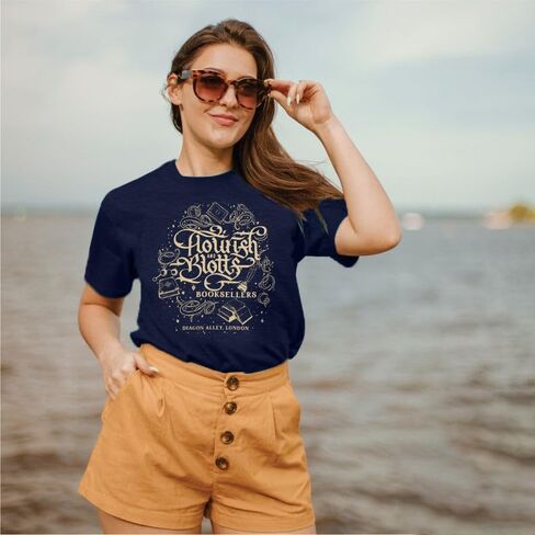 Magical Shirt for Women Magic School T-Shirt Cute Castle Bookish Graphic Tees Family Holiday Vacation Short Sleeve Tops in Saudi Arabia