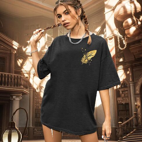 Magical Shirt for Women Magic School T-Shirt Cute Castle Bookish Graphic Tees Family Holiday Vacation Short Sleeve Tops in Saudi Arabia