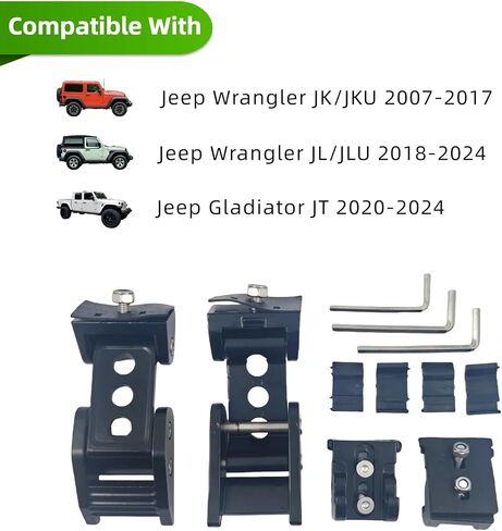 for Jeep Hood Latches Replacement Compatible with for Jeep Wrangler JK/JKU 2007-2017, for Jeep JL/JLU 2018-2024 & for Jeep Gladiator 2020-2024 in Saudi Arabia