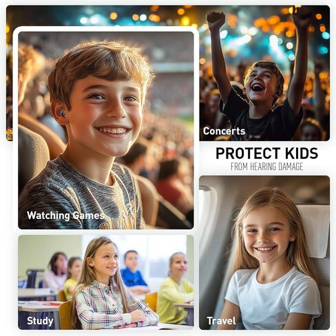 Kids Ear Plugs(6-12 yrs),Noise Cancelling Earplugs for Kids/Adult with Small Ears, Silicone Noise Reduction Ear Plugs for Concerts/Socializing/Airplane/School/Focus,Robot Design,Calm Purple Style in Saudi Arabia