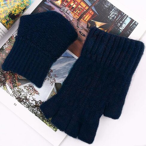 Larcele Alpaca Wool Men’s Warmer Half-Finger Winter Gloves BZST-04 in Kuwait