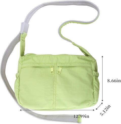 حقيبة كروس بارسين للنساء من النايلون، حقيبة كتف مع حزام قابل للتعديل للتمرين أثناء السفر in Kuwait