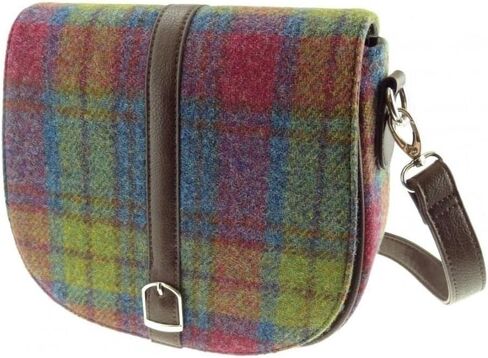Women's Harris Tweed Beauly Shoulder Casual Bag Adjustable Strap Tartan Pattern Birthday Gift Mothr's day in Kuwait