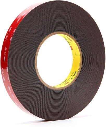 3M VHB Tape 5952 Double-Sided Acrylic Foam Tape - Heavy Duty, Industrial Mounting Tape - 1/2 inch width x 36 yards length, 45 mil thick, 4 rolls/case - Black in Saudi Arabia