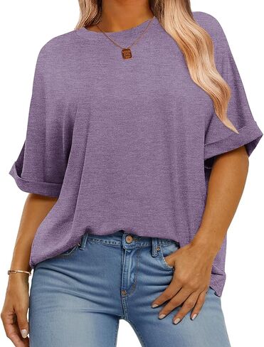 IN'VOLAND Women's Plus Size T Shirts Oversized Tees Summer Half Sleeve Crew Neck Whiskey Graphic Tunic Tops Basic Top in Kuwait
