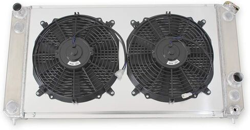 3 Row with Fan Shroud Full Aluminum Radiator Compatible with 1996-2005 for Chevy Chevrolet Blazer S10 GMC Jimmy Sonoma Isuzu Hombre Oldsmobile Bravada 4.3L V6 Base Pickup Radiator in Saudi Arabia