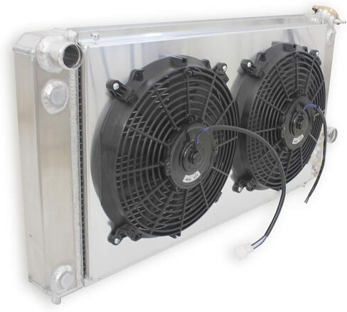 3 Row with Fan Shroud Full Aluminum Radiator Compatible with 1996-2005 for Chevy Chevrolet Blazer S10 GMC Jimmy Sonoma Isuzu Hombre Oldsmobile Bravada 4.3L V6 Base Pickup Radiator in Saudi Arabia
