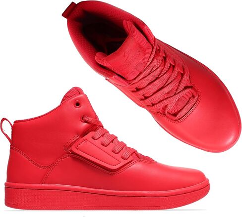 Soulsfeng Unisex Basketball Shoes Leather High Top Sneakers Comfortable Walking Skate Shoes in Kuwait