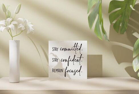 ديكور المكتب، ديكورات المكتب للعمل، ديكور حائط ملهم، علامة صندوق للمنزل والمكتب، رف طاولة الديكور، هدايا زملاء العمل، علامة العمل الجماعي، 5 × 5 بوصة in Kuwait