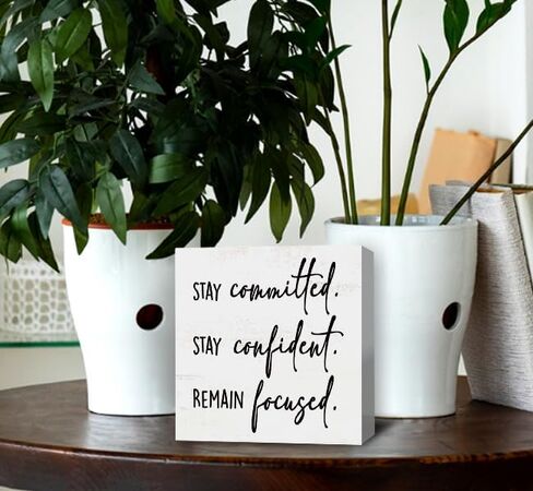 ديكور المكتب، ديكورات المكتب للعمل، ديكور حائط ملهم، علامة صندوق للمنزل والمكتب، رف طاولة الديكور، هدايا زملاء العمل، علامة العمل الجماعي، 5 × 5 بوصة in Kuwait