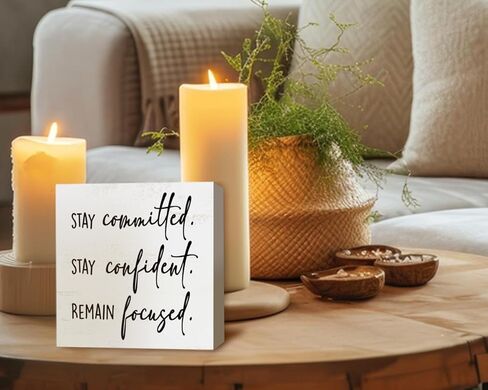 ديكور المكتب، ديكورات المكتب للعمل، ديكور حائط ملهم، علامة صندوق للمنزل والمكتب، رف طاولة الديكور، هدايا زملاء العمل، علامة العمل الجماعي، 5 × 5 بوصة in Kuwait