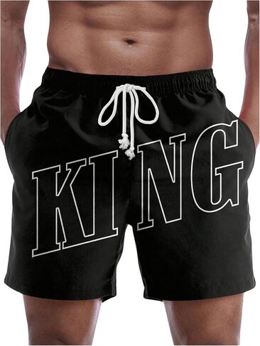 Milumia Men's Letter Graphic Drawstring Waist Shorts Street Beach Summer Shorts in Saudi Arabia