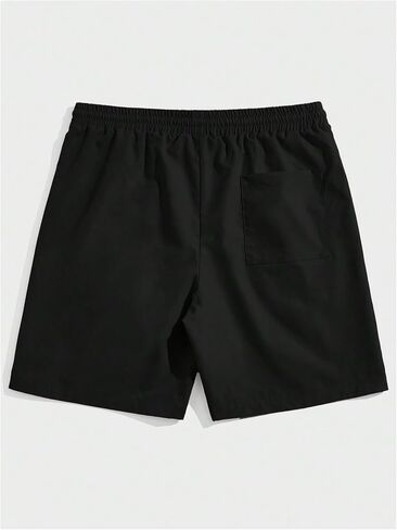Milumia Men's Letter Graphic Drawstring Waist Shorts Street Beach Summer Shorts in Saudi Arabia