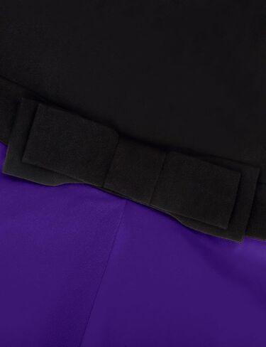 MUXXN Women's Vintage Style Colorblock V Neck Cocktail Prom Big Swing Dresses in Kuwait