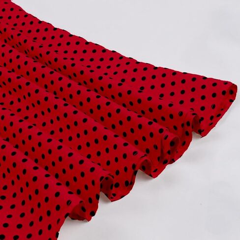 ODIZLI Women's 1950s Retro Dress Short Sleeve Notched Lapel Polka Dot Stripe Swing Dress with Belt Cocktail Dress in Kuwait