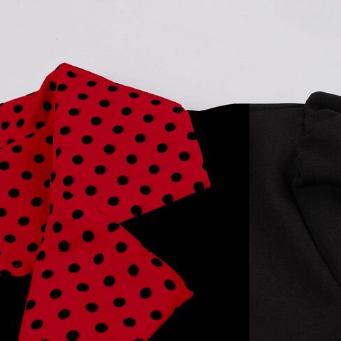 ODIZLI Women's 1950s Retro Dress Short Sleeve Notched Lapel Polka Dot Stripe Swing Dress with Belt Cocktail Dress in Kuwait