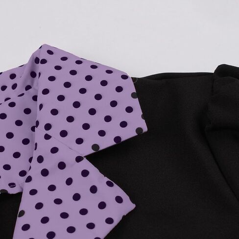 ODIZLI Women's 1950s Retro Dress Short Sleeve Notched Lapel Polka Dot Stripe Swing Dress with Belt Cocktail Dress in Kuwait