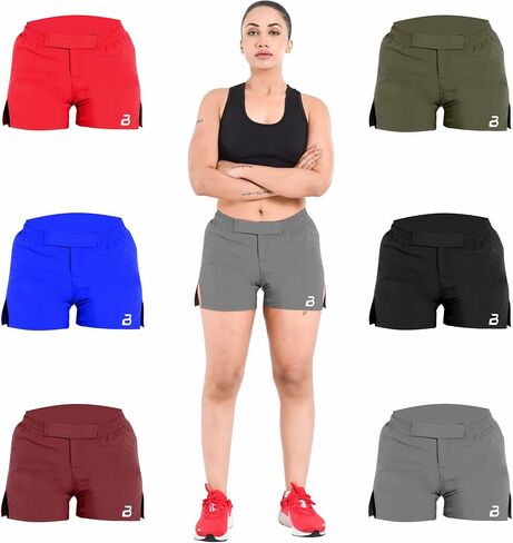 2BOLD Women's MMA, BJJ, Grappling, Jiu Jitsu, Boxing Trunk, Muay Thai, Yoga, Gym Training Shorts in Kuwait