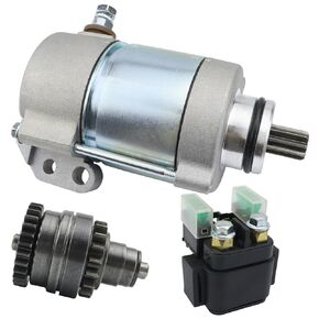 Starter Motor & Drive & Relay for KTM Motorcycle 200 XC-W 2013-2016, 250 XC XC-W 2008-2014, 300 XC XC-W 2008-2014, 55140001000 55140001100 41054153 SM16