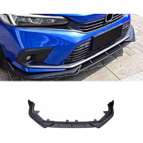 الشفة الأمامية الممتصة للصدمات متوافقة مع Honda Civic 11th Gen 2022 2023 2024 4 أبواب سيدان وهاتشباك PP الشفة الأمامية السفلية للذقن سبويلر سبليتر 3 قطع باللون الأسود اللامع