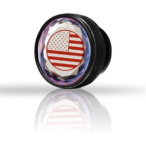 Cigarette Lighter Cover Aluminium alloy crystal Cigarette lighter plug, Fits All Vehicles with Standard 12 Volt Power Source Cigarette Lighter (Red, for Jeep)