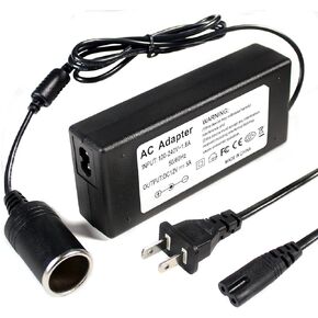 محول SOJOY AC 110-220 فولت إلى تيار مستمر 12 فولت 5 أمبير، مقبس ولاعة سجائر 2 دبوس مزود طاقة لمروحة السيارة ومنقي هواء السيارة وبطانية تسخين السيارة وأجهزة السيارة الأخرى in Kuwait