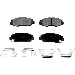 HICKS Front Brake Pad Set Compatible with 1997-2005 Acura EL, 1998-2002 Honda Accord (Sedan 2.3L Only), 1997-2000 Honda Civic (EX), 2001-2002 Honda Civic