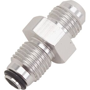 EdelbrockPWR STEERING ADAPTER 11/16-18 O-RING TO 6 AN MALE CLEAR ANODIZE