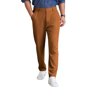 COOFANDY Men's Chino Pants Relaxed Fit Elastic Waist Basic Flat Front Drawstring Casual Pants