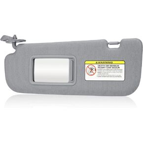 Gray Driver Left Side Sun Visor Replacement Compatible with 2011 2012 2013 2014 2015 Hyundai Elantra Replace 852103X000TX