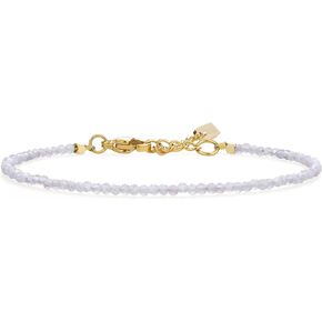 COAI Women's Crystal Bracelet Beaded Bracelet for Women, 2mm Moonstone Bracelet/Tourmaline Bracelet/Amethyst Bracelet
