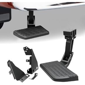 75328-01A Truck Rear Bed Step for Ford F150 2021 2022 2023 Truck Bed Side Step, Retractable Bumper Tailgate Bedstep Black Replace# 7532801A