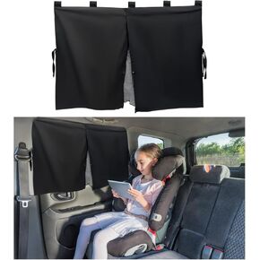 عبوتان من ظلال نافذة السيارة، ستارة نافذة جانبية للسيارة مغناطيسية قوية بطبقة مزدوجة للحماية من الحرارة/الأشعة فوق البنفسجية، غطاء نافذة مظلات السيارة للأطفال والرضع، ملحقات السيارة العالمية (أسود) in Kuwait