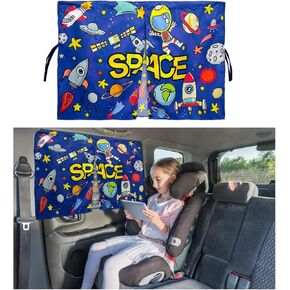 2 Pack Car Window Shade, Strong Magnetic Double Layer Car Side Window Curtain for Heat/UV Protection, Vehicle Sunshades Window Cover for Baby & Kids, Universal Car Accessories (Black)