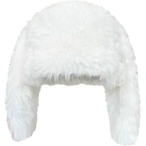 Bunny Beanie Hat for Women Men Y2k Cute Plush Beanie Fluffy Rabbit Ears Warm Winter Caps Slouchy Skull Cap Outdoor Cap