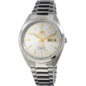 ساعة أورينت تريستار للرجال كلاسيكية أوتوماتيكية بمينا فضي بأشعة الشمس AB00005W in Kuwait