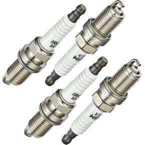BDFHYK Set of 4 Iridium Spark Plug Compatible with Buick Cadillac Chevy GMC Lincoln Mazda Mercury Pontiac Saturn 2.0L 2.2L 2.3L 2.4L 2.5L 2.9L L4 Engine Replacement for 4344 LTR5IX-11