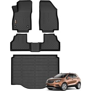 Binmotor-Floor Mats & Cargo Liner Set for Chevrolet Chevy Trax 2014-2023/2013-2023 Buick Encore (Not fit Encore GX), TPE All Weather Car Mats Trax | Custom Fit for Chevy Trax Floor Liners