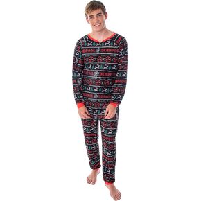 Marvel Men's Deadpool Costume Holiday Themed Union Suit Pajama Outfit