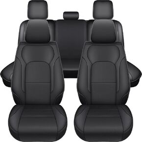 Seat Covers for 2009-2018 Dodge Ram 1500 2500 3500 Crew/Quad Cab Bighorn/SLT/Tradesman/Express/ST/Lonestar|Custom-Fit Full Set with Center Console Cover|OE Style, Black