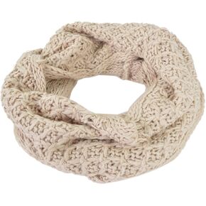 Solid Color Winter Cross Diamond Knit Infinity Loop Circle Scarf - Diff Colors