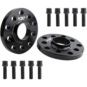 KSP 5X100 Wheel Spacer for A3 A4 A6 A8 S4 S6 S8 Quattro TT, 2pcs 5x112 Spacers fit Golf Jetta Passat, 20mm Spacer with 10pcs M14x1.5 Sphere Seat Lug Bolts 57.1mm Hub Bore Compatible With Audi VW Sedan