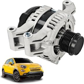 12V 160AMP Alternator Compatible With Jeep Cherokee Compass Renegade L4 2.4L 2014-2021 Fiat 500X 2.4L 2016-2018 Chrysler 200 2.4L 2015-2017 Replaces# 56029624AA, 56029624AB