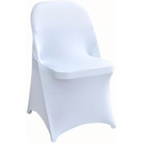 30 Pcs White Folding Chair Cover Washable Removable Universal Fitted Chair Cover Protector for Wedding,Party, Banquet, Holidays, Celebration, Decoration
