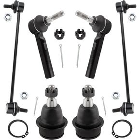 BOXI 6pcs Front Outer Tie Rods Sway Bars Lower Ball Joints Fit for Chrysler 200 2011 2012 2013 2014 Sebring 2007 2008 2009 2010 / for Dodge Avenger 2008 2009 2010 2011-2014 | K500120 K750385 ES800408