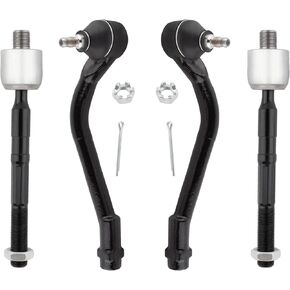 EV800974 ES800717 ES800718 Front Inner & Outer Tie Rod Ends Left & Right for Hyundai Azera 2012-2017 Sonata 2011-2013 Kia Cadenza 2014-2016 Optima 2011-2015, Pack of 4