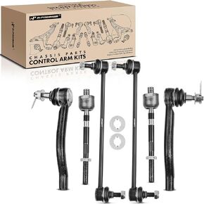 A-Premium Set of 6, Front Sway Bar Link, Inner Outer Tie Rod End, Compatible with Nissan Altima 2007 2008 2009 2010 2011 2012 2013