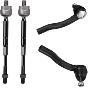 4pc Tie Rod Ends for Hyundai Sanata Fe 2007-2012, Front Inner and Outer Tie Rod End, for Kia Sorento 2011-2013 EV800231 ES800035 ES800055